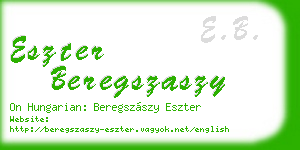 eszter beregszaszy business card